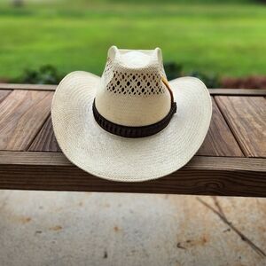 STETSON ROADRUNNER STRAW COWBOY HAT 7⅜